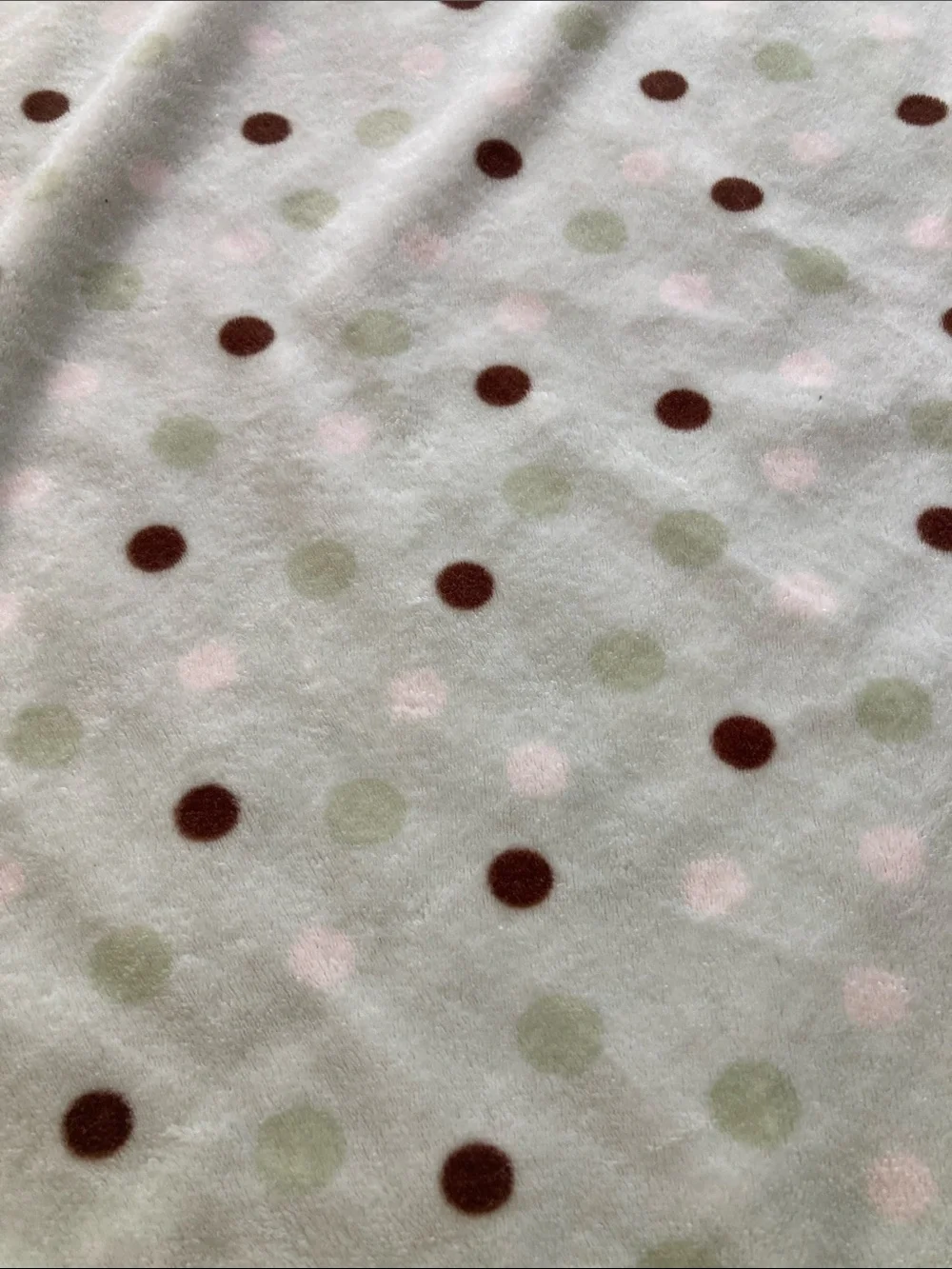 Source Unknown Mint Green and Brown Polka Dot Throw Blanket